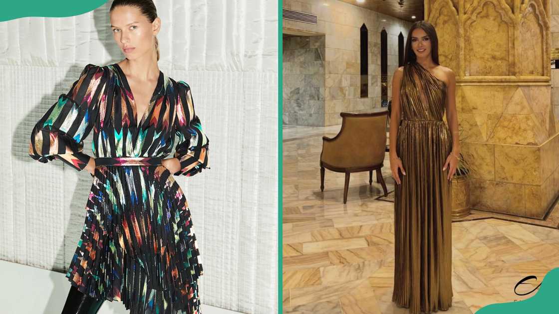 Metallic dresses Metallic dresses