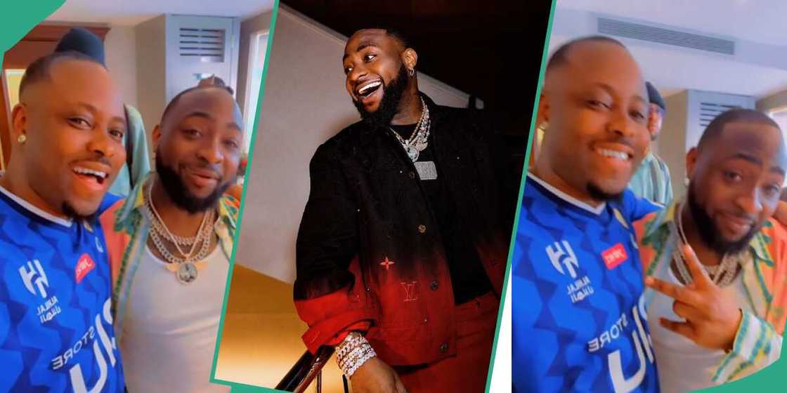Actor Lege Miamii meets Davido. Actor Lege Miamii meets Davido.