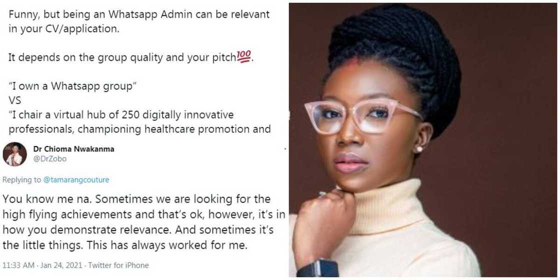 Nigerian lady reveals surprising way being an admin of a Whatsapp group adds quality to a CV, many react Nigerian lady reveals surprising way being an admin of a Whatsapp group adds quality to a CV, many react