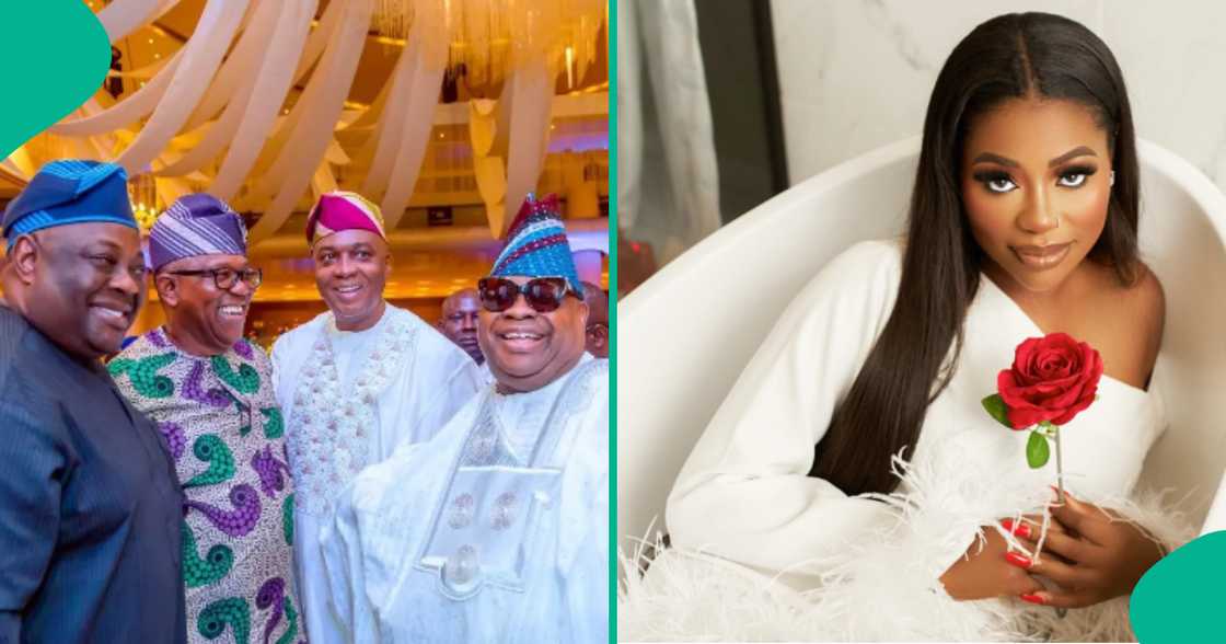 Bukola Saraki's mum's burial: Sophia Momodu's uncle spotted with Davido's uncle. Bukola Saraki's mum's burial: Sophia Momodu's uncle spotted with Davido's uncle.