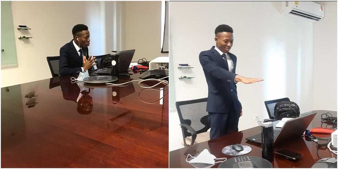Nigerian man celebrates on social media after bagging PhD, many react to adorable photos Nigerian man celebrates on social media after bagging PhD, many react to adorable photos