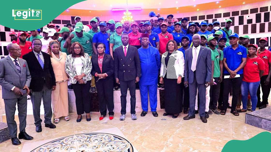 Governor Nwifuru of Ebonyi empowers 95 vocational training graduates with ₦3 million each to commence their training. Governor Nwifuru of Ebonyi empowers 95 vocational training graduates with ₦3 million each to commence their training.