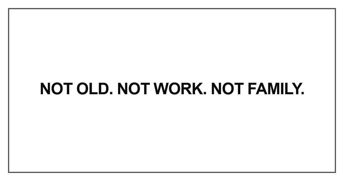 Not old. Not work Not old. Not work