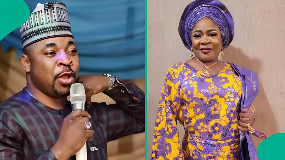 MC Oluomo attends Waka legend Salawa Abeni's golden jubilee celebration.