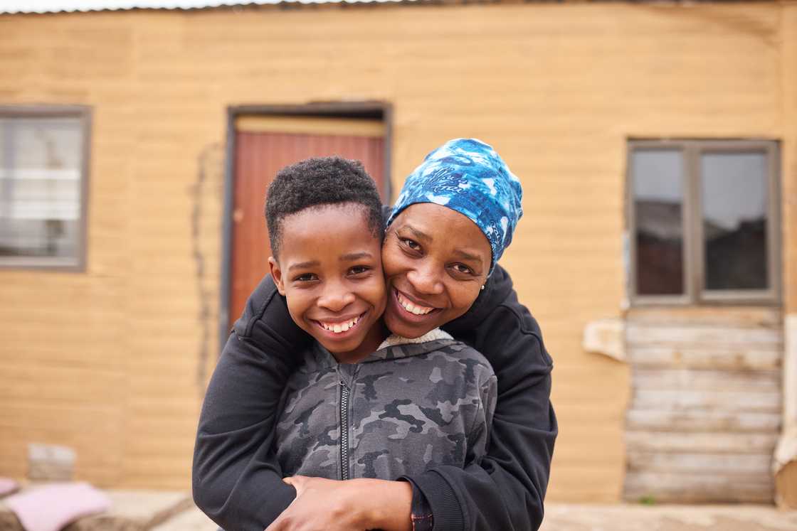 A mother and her son