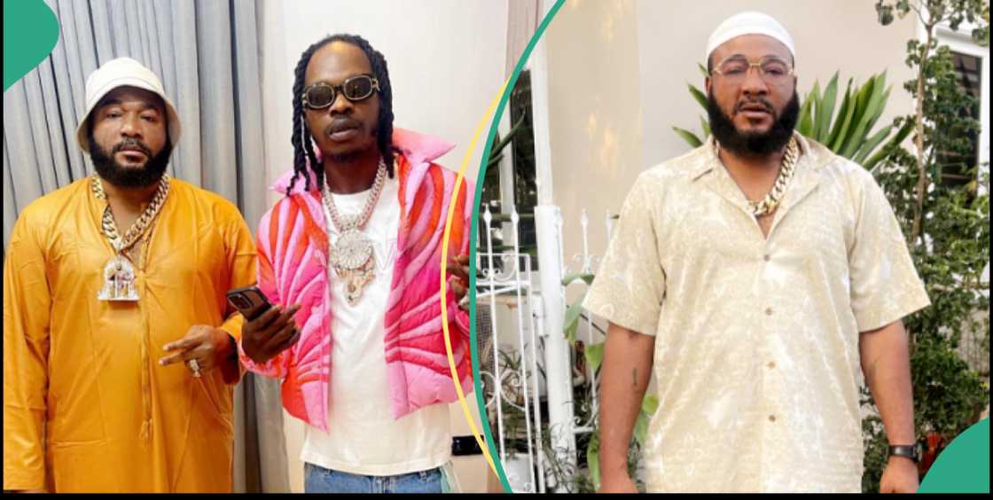 Sam Larry and Naira Marley pose for photos together Sam Larry and Naira Marley pose for photos together