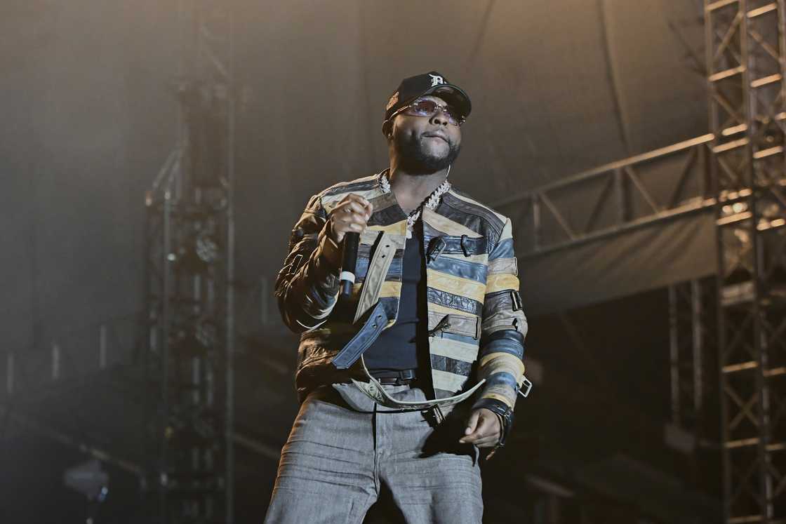 Davido performs during AfroFuture Detroit at Bedrock's Douglass Site in Detroit, Michigan