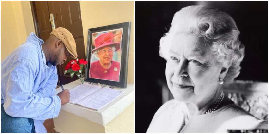 Queen Elizabeth and Cute Abiola Queen Elizabeth and Cute Abiola