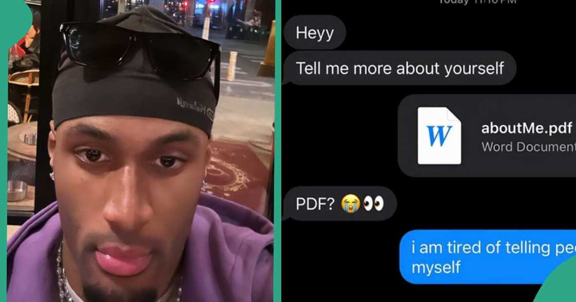 Reactions as man makes PDF for his talking stage with women Reactions as man makes PDF for his talking stage with women