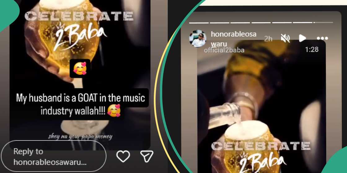 Natasha Osawaru Idibia praises husband 2Baba as a GOAT in music, shares videos of herself singing his hits, sparking fan admiration and online conversations.