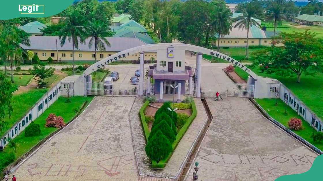 Clifford University main gate entrance. Clifford University main gate entrance.