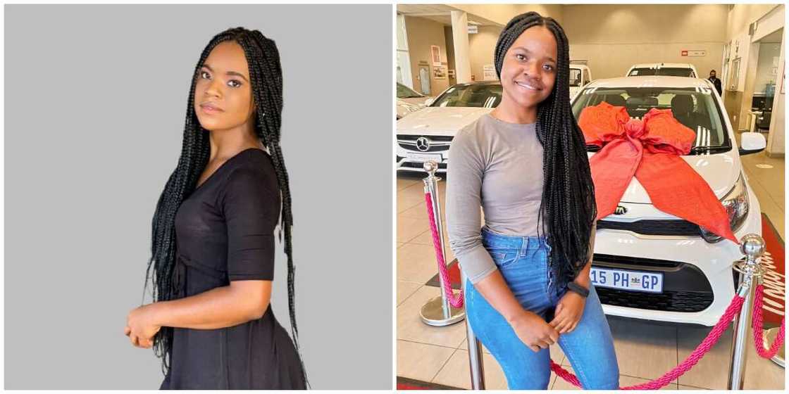 Young Lady Celebrates Buying her First Car with Emotional Message, Sends Many People into Frenzy