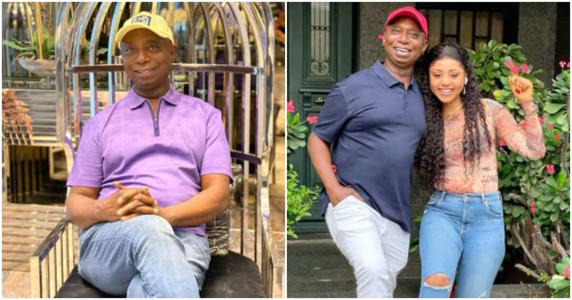 Ned Nwoko shares a video of him and Regina Daniels hosting his constituents, including 2Baba and Annie Idibia's daughter, in Abuja. Ned Nwoko shares a video of him and Regina Daniels hosting his constituents, including 2Baba and Annie Idibia's daughter, in Abuja.