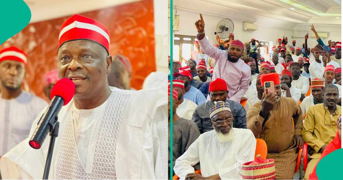 Yan Kwankwasiyya sun hallara a gidan Kwankwaso Yan Kwankwasiyya sun hallara a gidan Kwankwaso