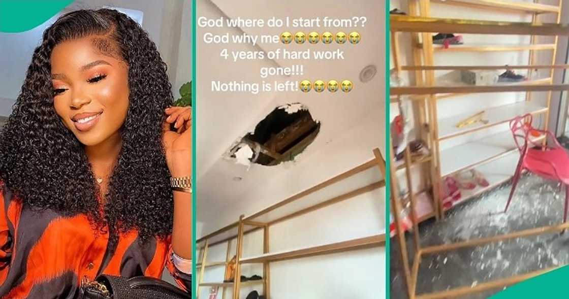 Woman in tears as thieves break into her shop Woman in tears as thieves break into her shop