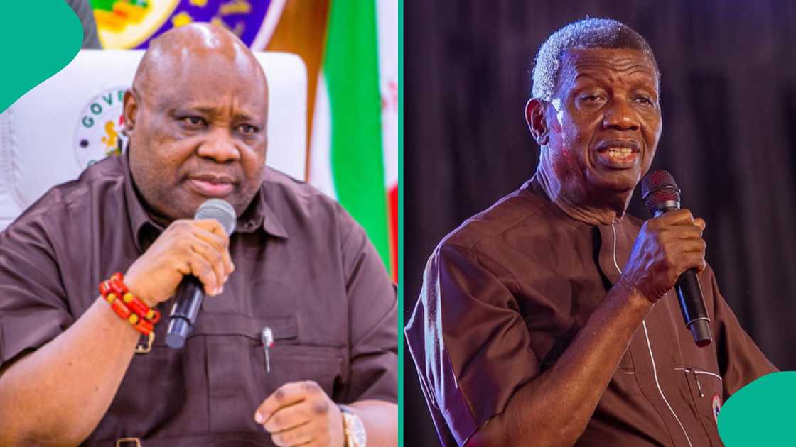 Governor Ademola Adeleke celebrates Pastor EA Adeboye at 84 as RCCG marks birthday, video trends after Osun governor dances and sings, drawing reactions.