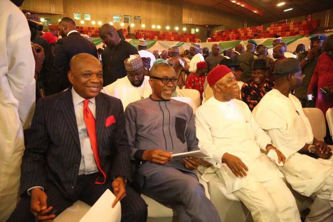Orji Kalu and Abaribe at an event Orji Kalu and Abaribe at an event