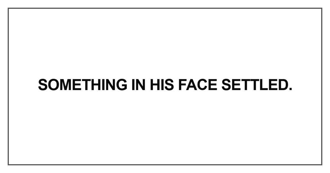 Something in his face settled