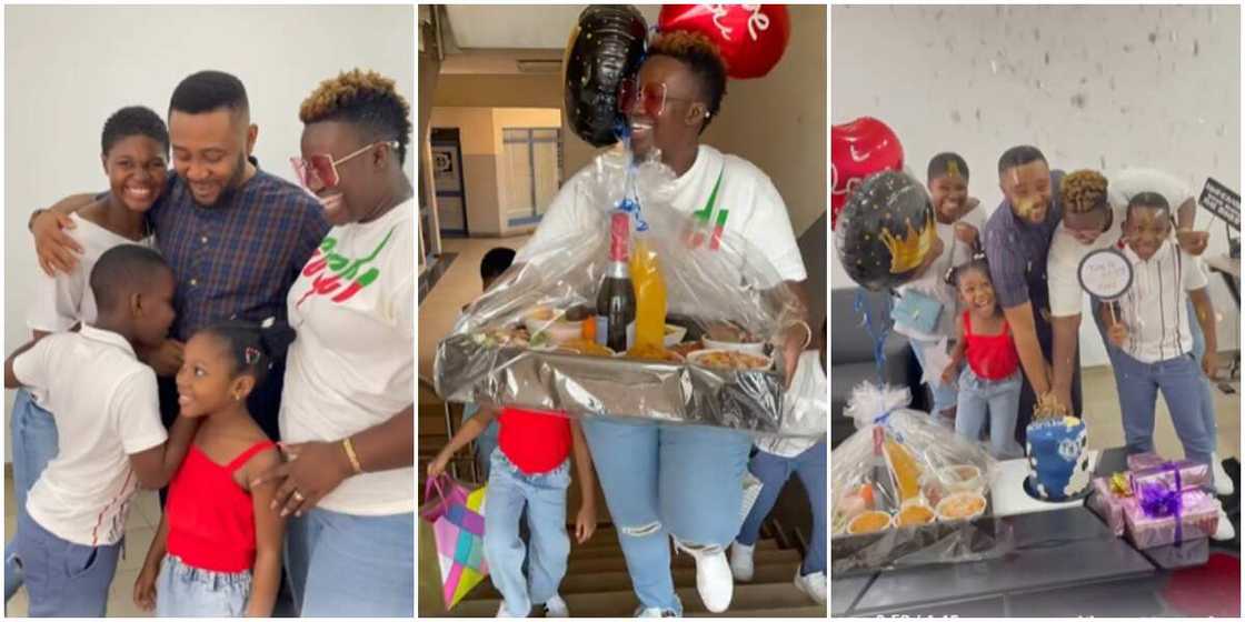 Real Warri Pikin surprises hubby at work Real Warri Pikin surprises hubby at work