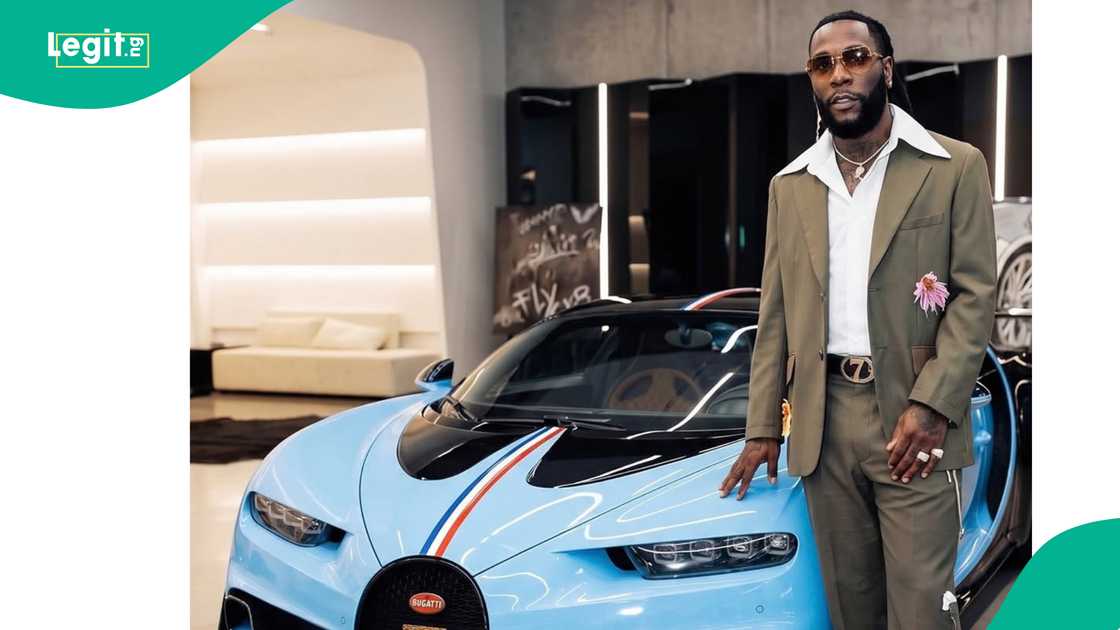 Burna Boy’s new Bugatti refuses to move as social media reacts