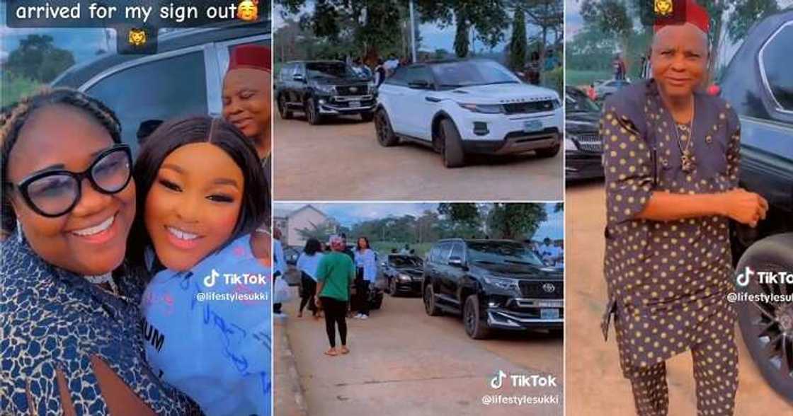 Nigerian dad storms daughter's school in convoy Nigerian dad storms daughter's school in convoy