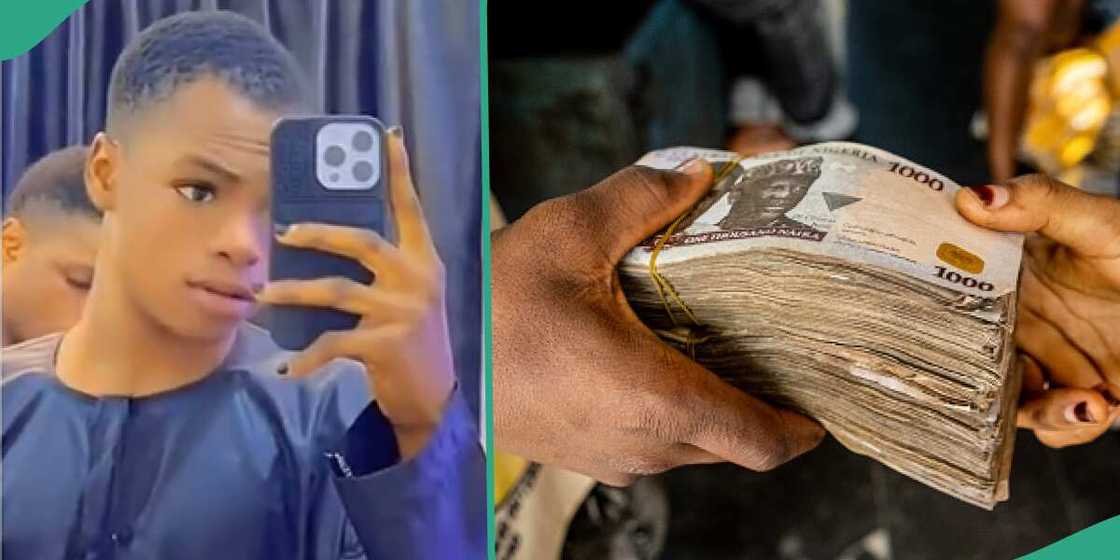 Boy who said he has N900k. Boy who said he has N900k.