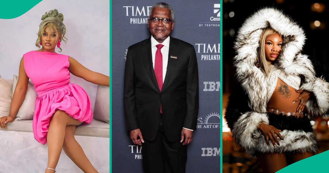 Tacha demands Dangote group pays heavily in damages.