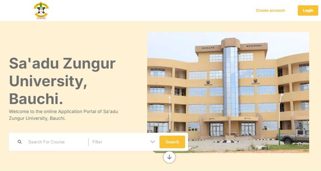 A screenshot of the SAZU application portal's account creation page A screenshot of the SAZU application portal's account creation page