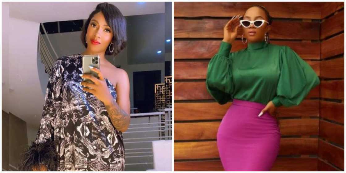 Photos of Tiwa Savage and Toke Makinwa. Photos of Tiwa Savage and Toke Makinwa.