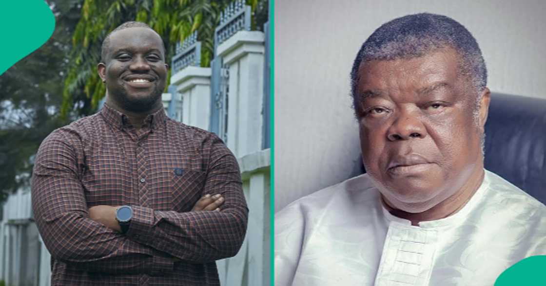 Uma Ukpai's son posts emotional throwback photo of his late father. Uma Ukpai's son posts emotional throwback photo of his late father.