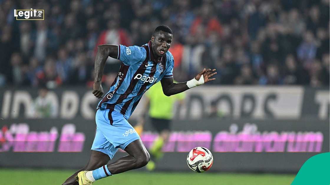 Paul Onuachu, Turkish Super Lig, Trabzonspor, Alanyaspor, Papara Park, Trabzon, Turkiye. Paul Onuachu, Turkish Super Lig, Trabzonspor, Alanyaspor, Papara Park, Trabzon, Turkiye.