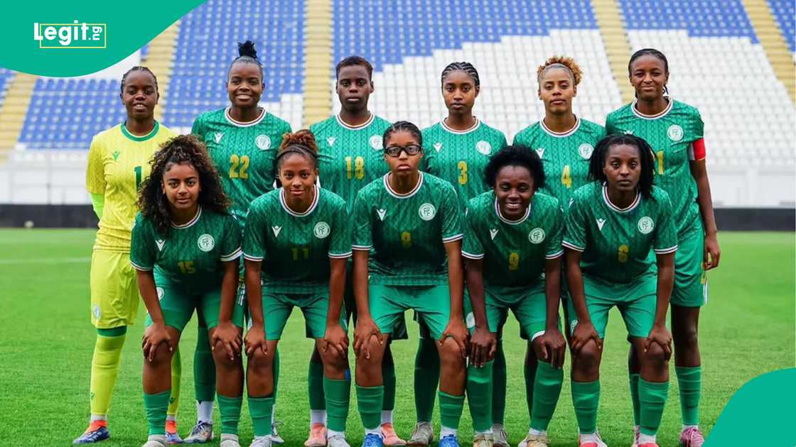 Comoros women's football team against Sudan. Photo by CAF