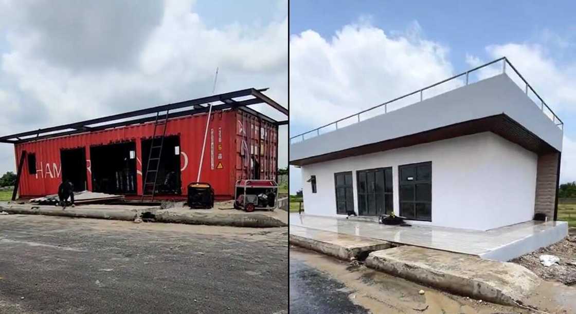 Photos of a container converted into a beautiful house. Photos of a container converted into a beautiful house.