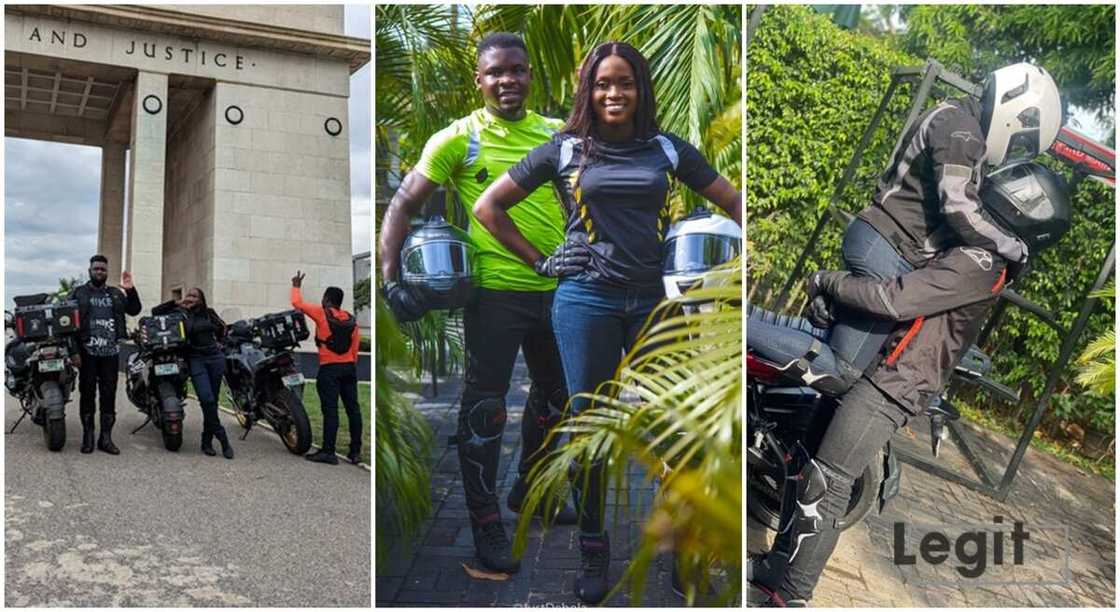 Omolara Annie, a Nigerian biker who rode across five African nations with her husband.