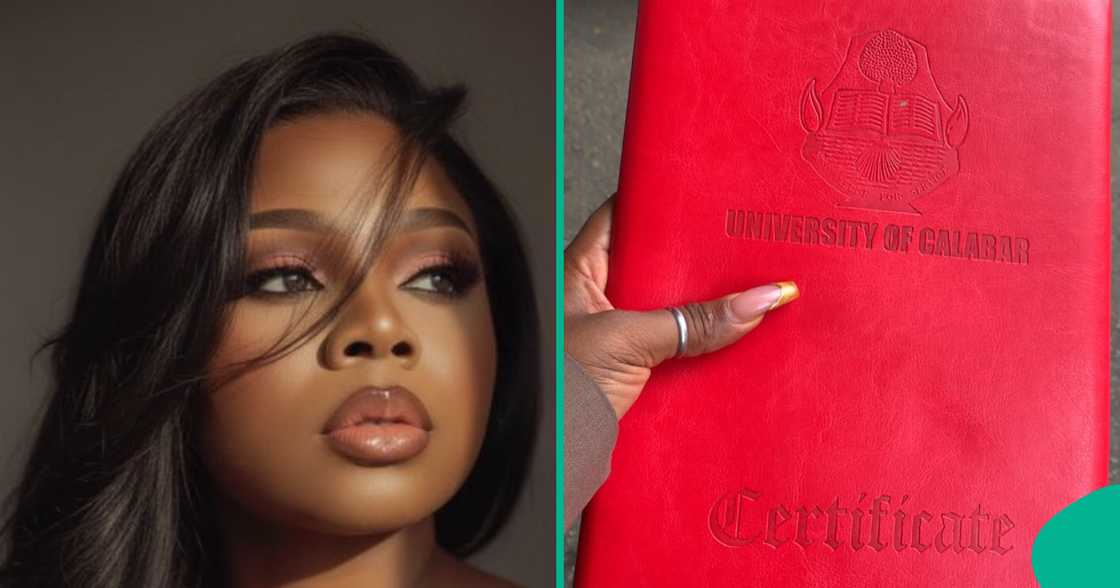 UNICAL graduate reacts as she finally gets certificate.