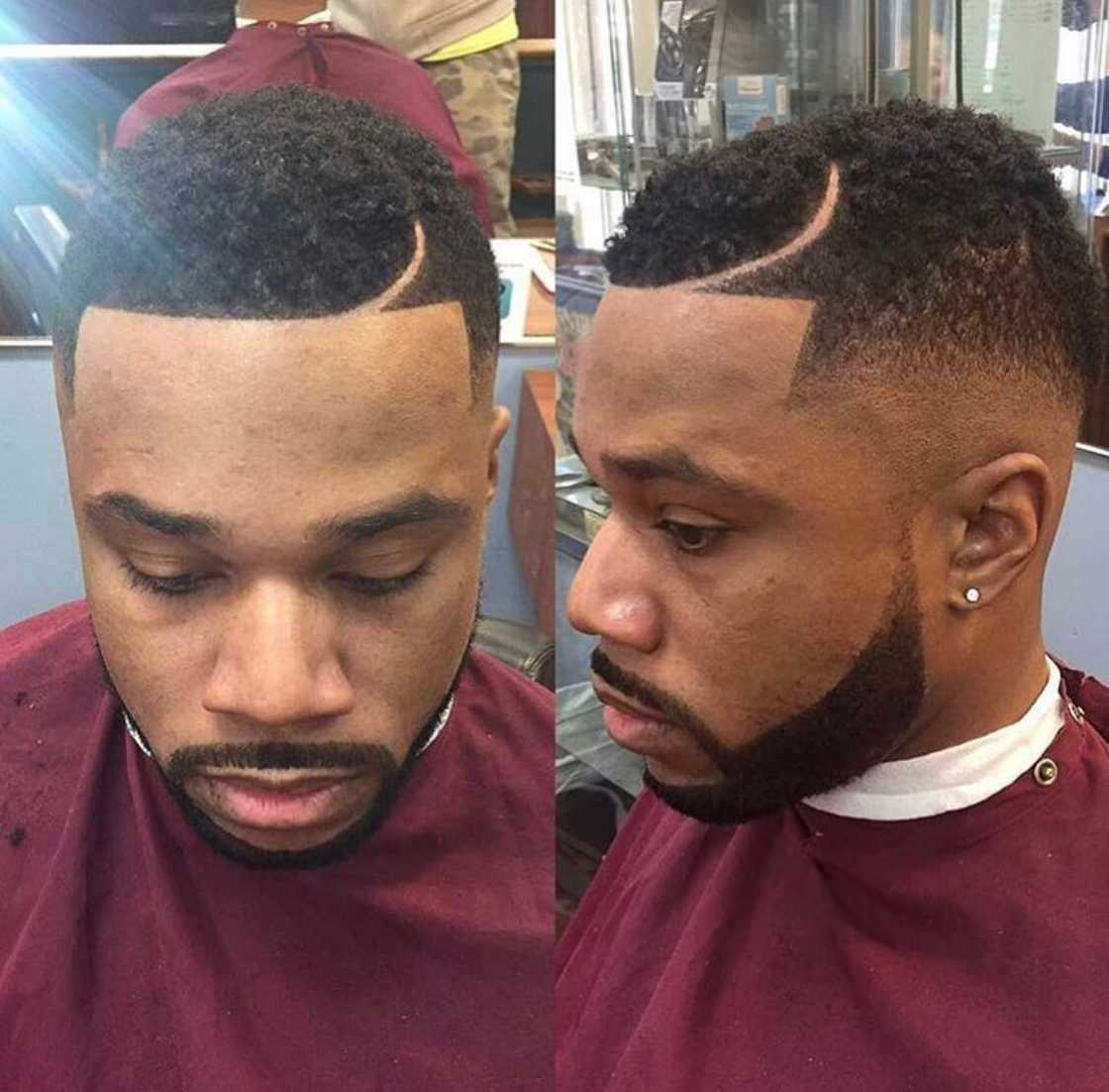 Caesar cut black Caesar cut black