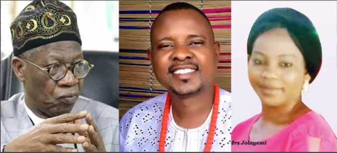 Lai Mohammed, Jolayemi da matarsa
Hakkin mallakar hoto: Jaridar The Punch Lai Mohammed, Jolayemi da matarsa
Hakkin mallakar hoto: Jaridar The Punch