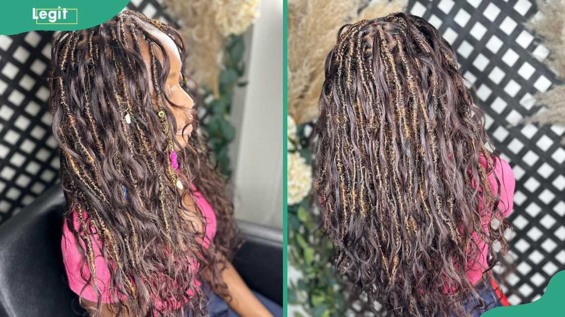 Faux locs with curls Faux locs with curls