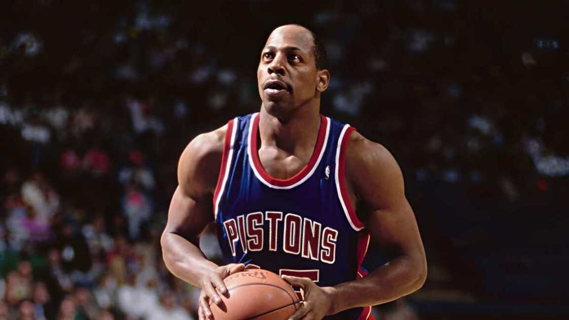 Vinnie Johnson at the Reunion Arena in Dallas, Texas, United States.