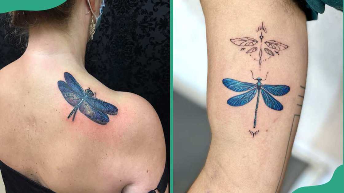 Blue dragonfly tattoos Blue dragonfly tattoos
