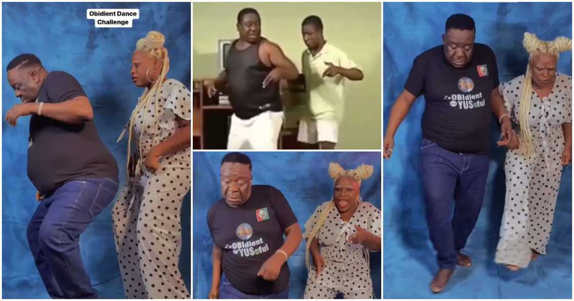 Actor Mr Ibu and daughter dancing.