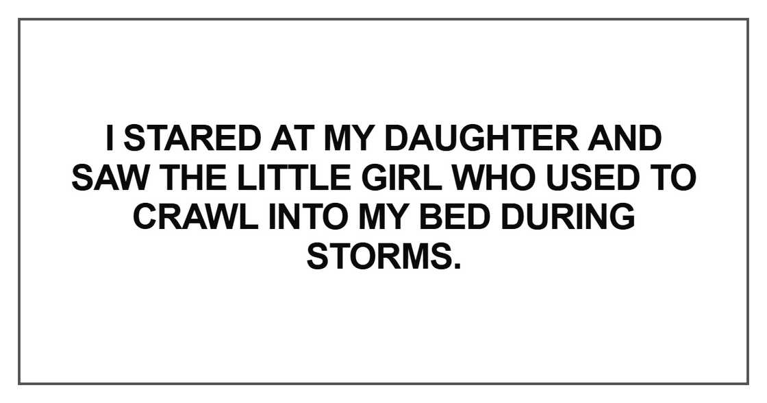I stared at my daughter and saw