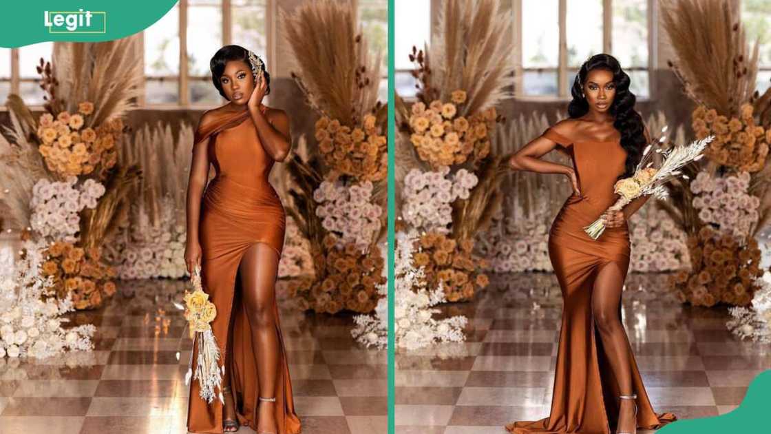 Gold bridal train dresses hot sale