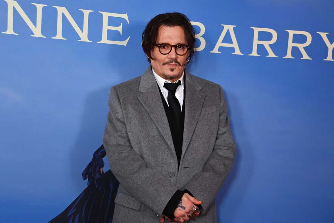 Johnny Depp attends the UK Premiere of "Jeanne Du Barry" at The Curzon Mayfair in London, England