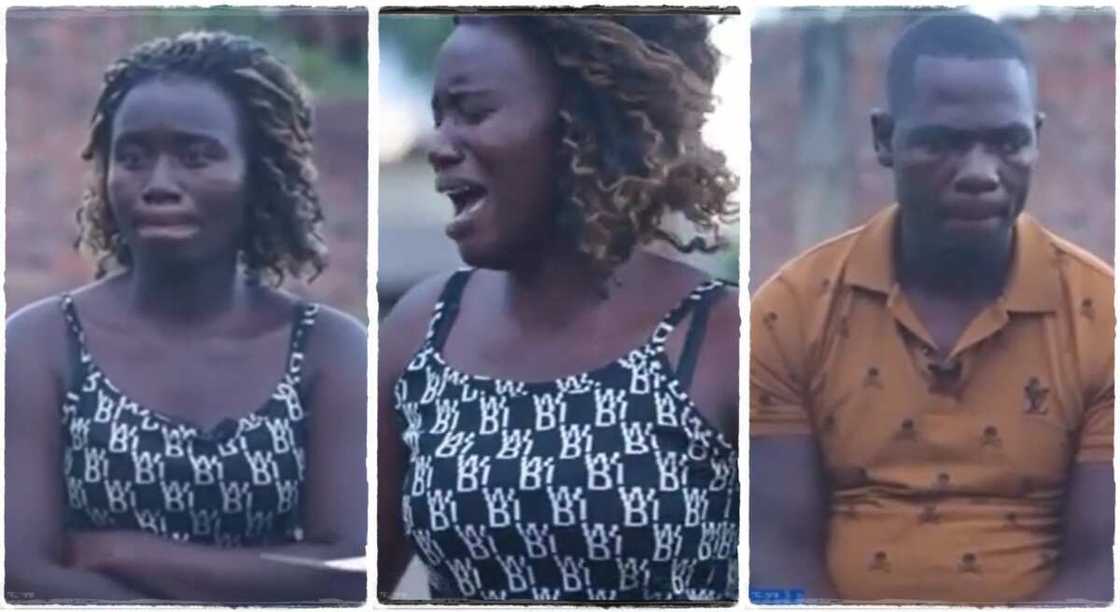 Photos of a lady who cried bitter as DNA shows she cheated on her husband. Photos of a lady who cried bitter as DNA shows she cheated on her husband.