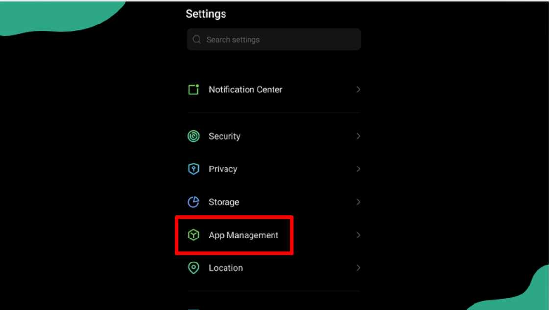 Steps to remove the phone from safe mode by wiping the app's cache