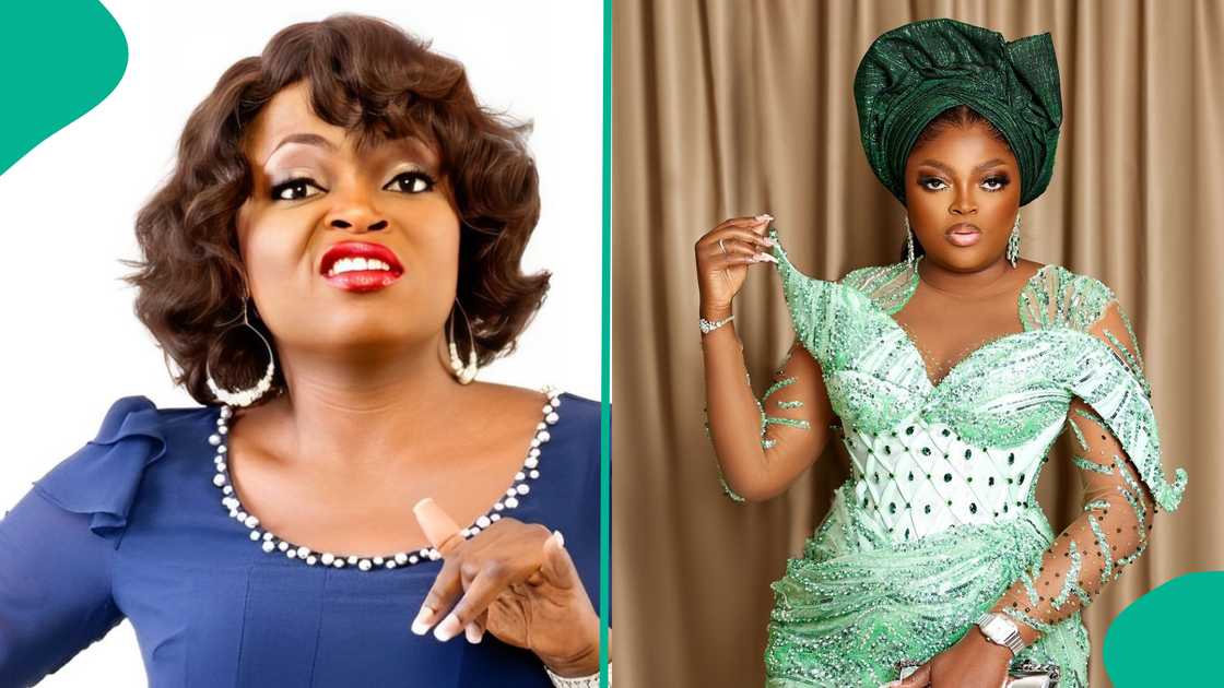 Funke Akindele curses WhatsApp scammer.