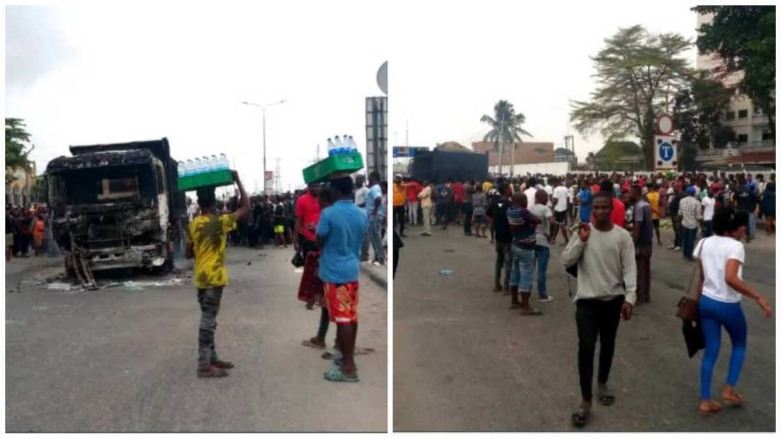 Breaking: 2 Brothers Feared Dead As Truck Crushes Okada Rider, Passenger in Lagos, Photos Emerge Breaking: 2 Brothers Feared Dead As Truck Crushes Okada Rider, Passenger in Lagos, Photos Emerge