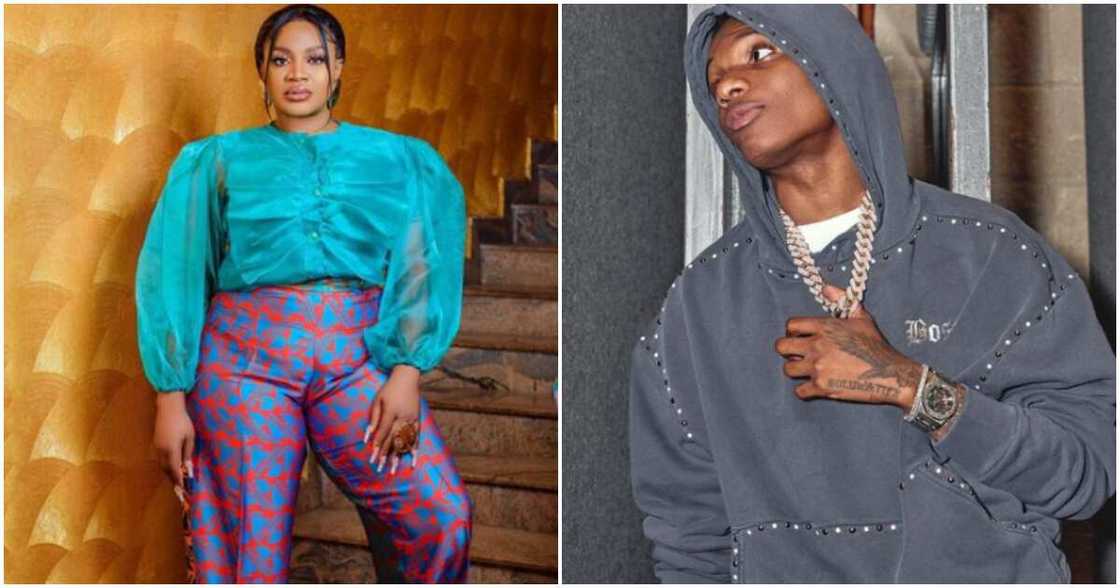 Nigerian actress Uche Ogbodo and singer Wizkid Nigerian actress Uche Ogbodo and singer Wizkid