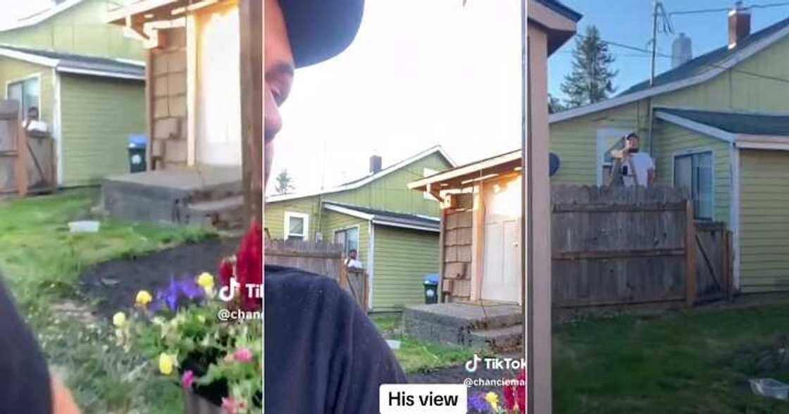 Married woman catches nosy neighbour snooping around her house Married woman catches nosy neighbour snooping around her house